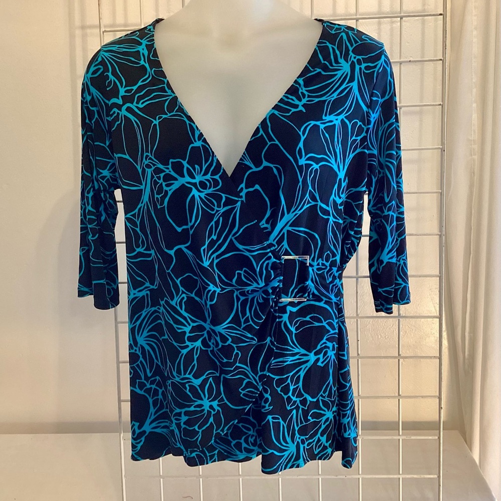 Tunic Wrap-Look Pullover Top
